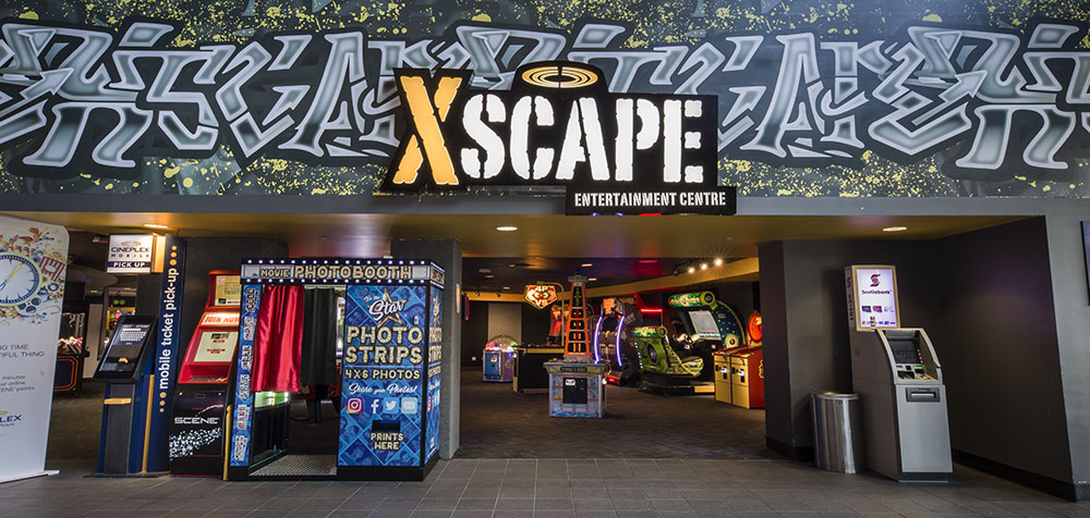 Photo assorted games in an XSCAPE arcade location in a Cineplex theater