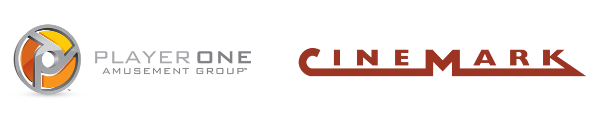 Player One Amusement Group and Cinemark logos
