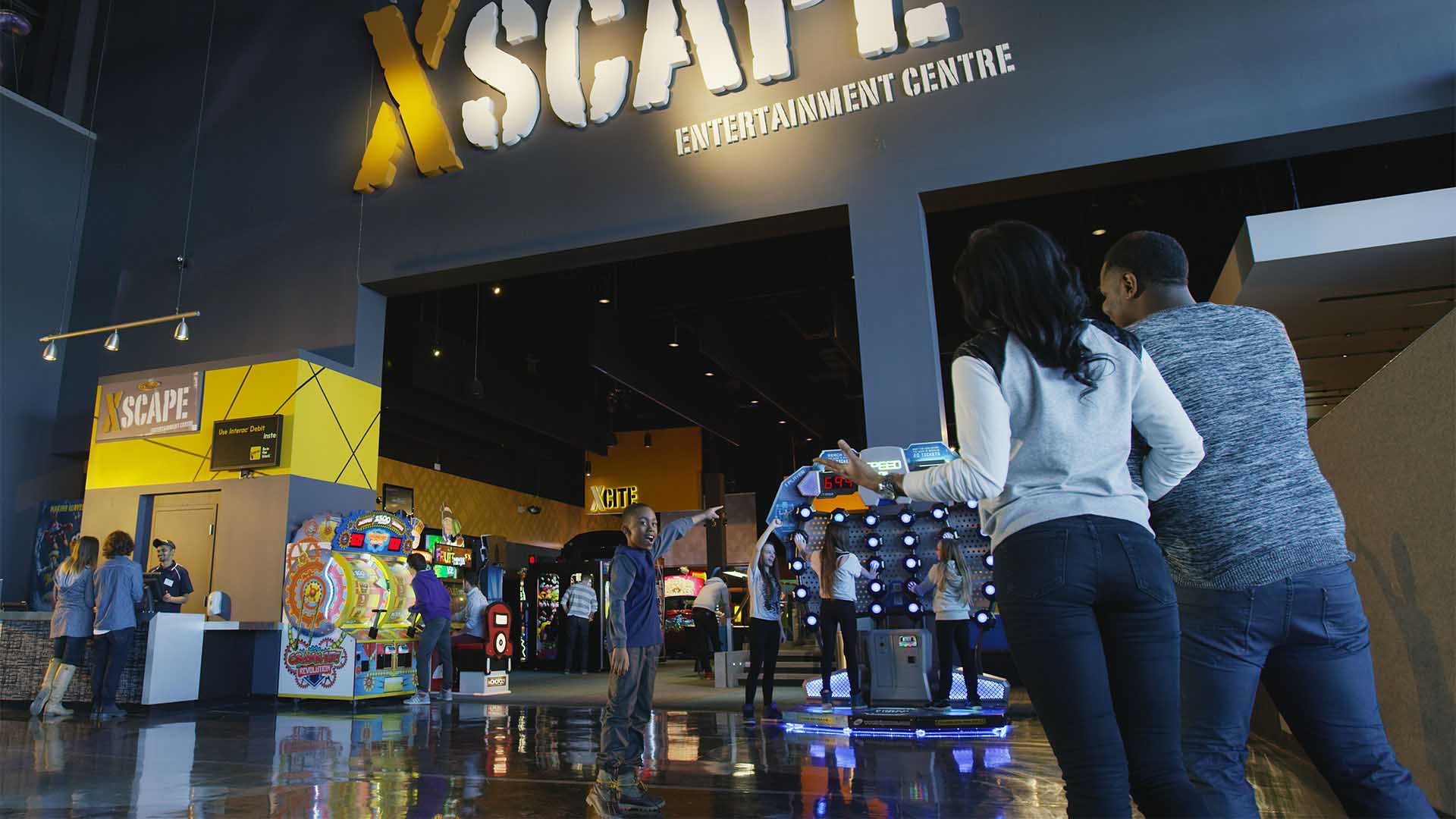 Photo of entrance of an XSCAPE arcade location